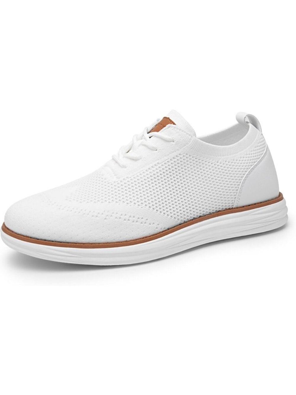 Bruno Marc Men's White Rubber Lace up Lightweight Casual Walking Sneakers